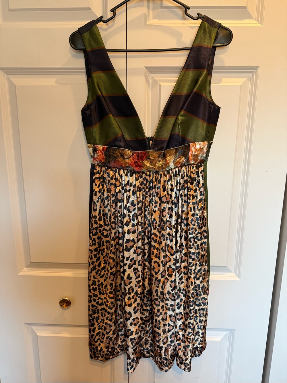 Mariagrazi Panizzi for Anthropologie Multi-Print Women's Dress with Leopard